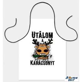 Vicces szakács kötény, Utálom a karácsonyt, rénszarvas