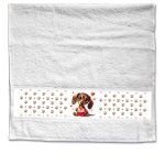 Szerelmes törölköző, Barna tacskó, 2 méretben