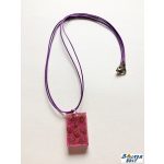 Lila álom arannyal műgyanta nyaklánc