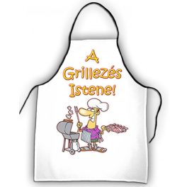 Vicces szakács kötény, A grillezés istene