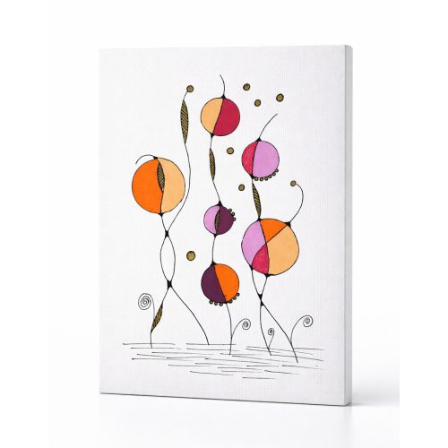 Színes, absztrakt művészet, kézzel készült kép