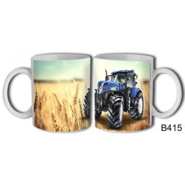 Bögre, kék traktor