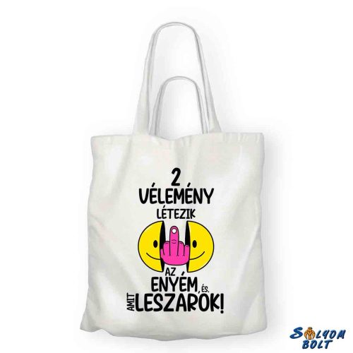 Vicces vászontáska, 2 vélemény létezik