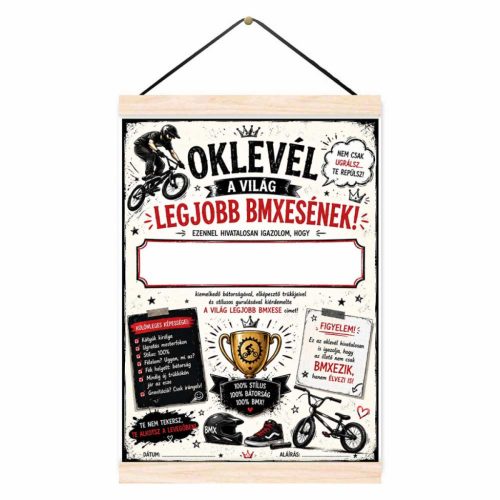 Vicces oklevél, A világ legjobb bmxesének