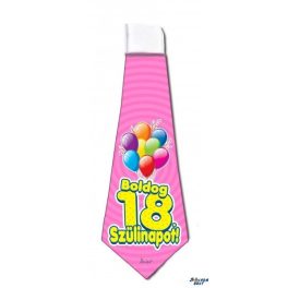   Nyakkendő, Boldog 18. 20. 30. 40. 0. 60. 70. szülinapot, rózsaszín