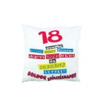 Díszpárna, 18, 20, 30, 40, 50, 60 évedbe került...Boldog születésnapot