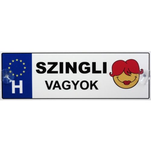 Vicces rendszámtábla, Szingli vagyok