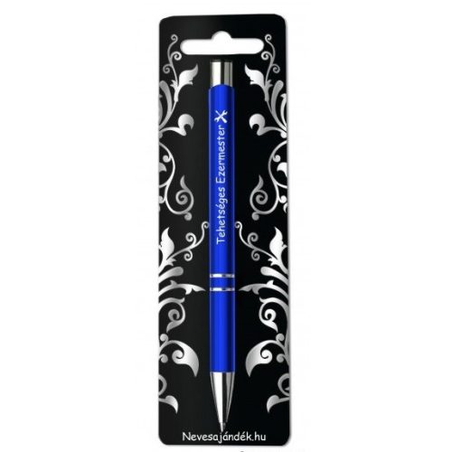 Gravírozott toll, Tehetséges ezermester, kék