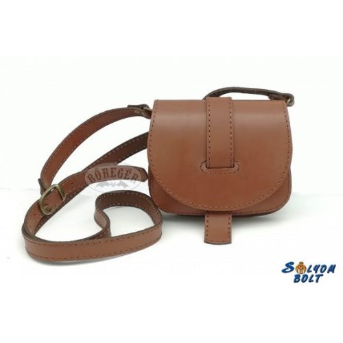 Női barna bőr válltáska, oldaltáska
