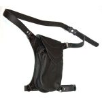 Bőr combtáska, barna és fekete