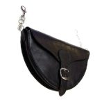 Női bőr váll-és övtáska (fekete)