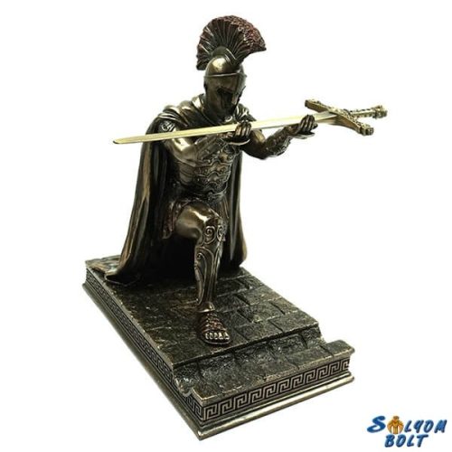 Római katona szobor tolltartó résszel, 19 cm
