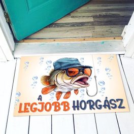 Vicces színes lábtörlő, Legjobb horgász
