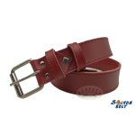 Bőr öv, piros
