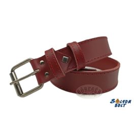 Bőr öv, piros