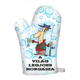 Vicces edényfogó kesztyű, A világ legjobb horgásza