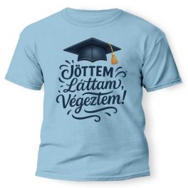   Vicces póló több színben, Jöttem, láttam, végeztem, ballagási ajándék
