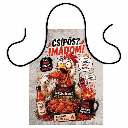 Vicces szakács kötény, Csípős? Imádom!