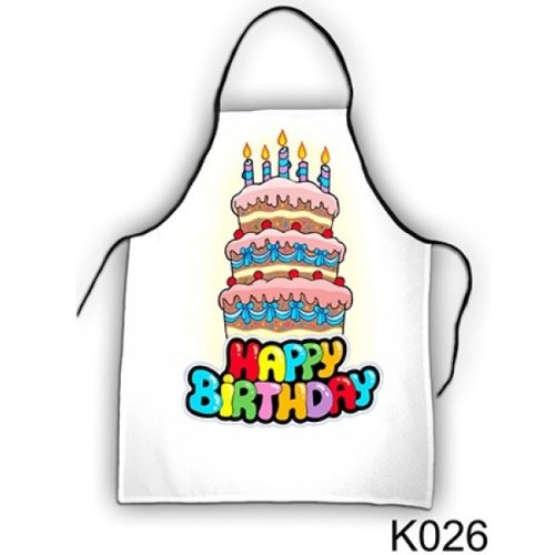 Szakács kötény, Happy Birthday, torta