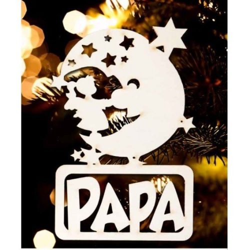 Karácsonyfa dísz, Papa, hold