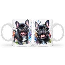 Kutyás bögre, Francia Bulldog, fekete