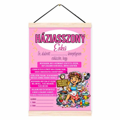 Vicces oklevél, Háziasszony eskü