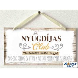 Kicsi falikép, Nyugdíjas club