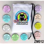 Zsákbamacska társasjáték, Szülinapi feladatok, 18, 20, 30, 40, 50, 60