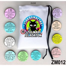   Zsákbamacska társasjáték, Szülinapi feladatok, 18, 20, 30, 40, 50, 60