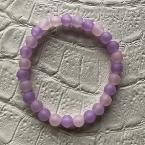 Lila gyöngyhajnal karkötő