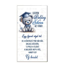   Dekor hűtőmágnes, ballagás, Legyen boldog és sikeres az utad