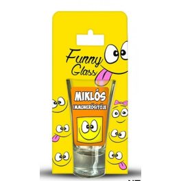 Miklós pálinkás pohár