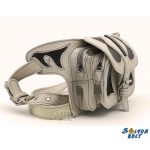 Hasi-tasi bőr övtáska, Swarovski kristállyal, fekete berakással