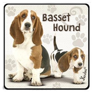 Kutyás hűtőmágnes, Basset Hound Kutyás hűtőmágnes, Basset Hound