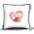 Kicsi díszpárna, pöttyös szívbe maci, szerelmes ajándék