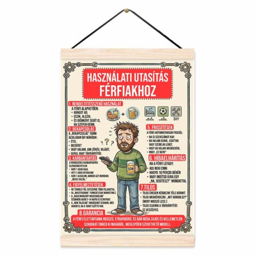 Vicces oklevél, Használati utasítás férfiakhoz