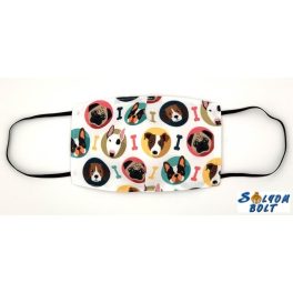 Vicces szájmaszk, kutya fejek