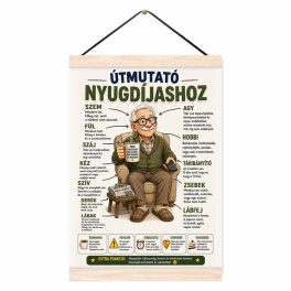 Vicces oklevél, Útmutató nyugdíjashoz, férfi