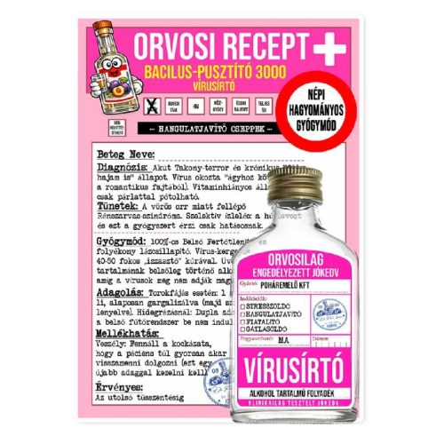 Vicces orvosi recept laposüveggel, Vírusirtó