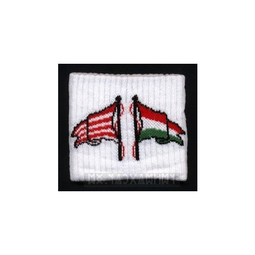 Csuklószorító - fehér alapon 2 zászló