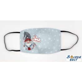 Vicces szájmaszk, karácsonyi, Merry Christmas, manó
