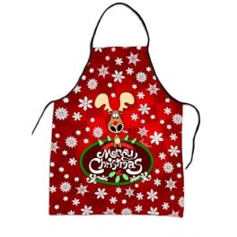 Konyhai kötény karácsonyi rénszarvas mintával