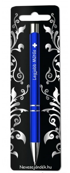 Gravírozott toll, Legjobb műtős, kék