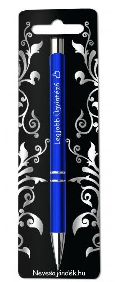 Gravírozott toll, Legjobb ügyintéző, kék