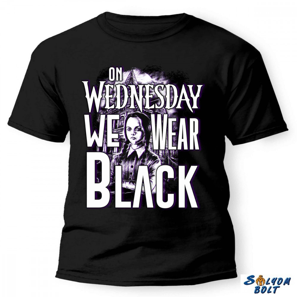 Vicces póló több színben, Wednesday Black