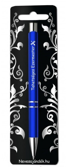 Gravírozott toll, Tehetséges ezermester, kék